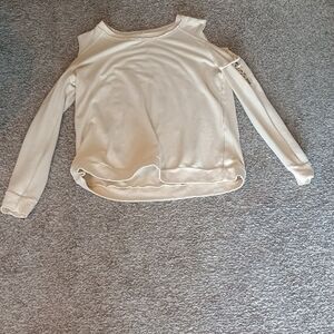 Women's Cream Cold Shoulder Top